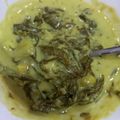 Cooksnap izzati zatie semasa beliau membuat Pucuk Ubi Masak Lemak tempoyak petai.