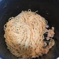 El cooksnap de Laura Ligero Baldomero cuando hizo Espaguetis con gambas y almejas.