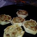 El cooksnap de Patry Rizzi cuando hizo Canastitas de pollo y queso.