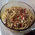 El cooksnap de Elena C cuando hizo Chow Mein con pollo (炒麵).