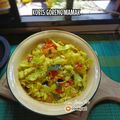 Cooksnap Hani Shaimi semasa beliau membuat Kubis Goreng Mamak.