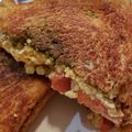 Rekha Sahu's cooksnap of when they made Grilled Paneer Sandwich.