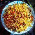 Priyanka Sinha's cooksnap of when they made ভেজ চাউমিন (vej chao mien recipe in Bengali).