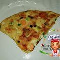 Afrah's kitchen 's cooksnap of when they made Veggies omelette with fried potatoes.