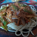 El cooksnap de Guillermo Machorro cuando hizo Espagueti con sardina a la mexicana.