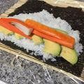 El cooksnap de Marieta cuando hizo Arroz para sushi o makis.