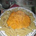 El cooksnap de Luci cuando hizo Fideos con salsa de Zanahoria.