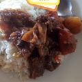 michael's cooksnap of when they made Samp, spinach and beef stew(Easy meal).