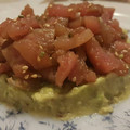 El cooksnap de Inés Ramírez cuando hizo Tartar de atún en cama de guacamole.