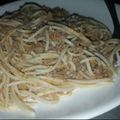 El cooksnap de Paola Mira cuando hizo Spaghetti con carne molida.