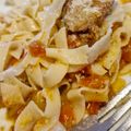 El cooksnap de Eva Arrascaetta cuando hizo Tallarines caseros.