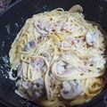 El cooksnap de Gema Pérez cuando hizo Espaguetis carbonara.