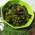 Ujjwala Gaekwad का कुकस्नैप जब उन्होंने लहसूनी सुवा की सब्जी(lehsuni suwa ki sabji recipe in hindi) बनाया था।