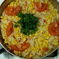 El cooksnap de José de Jesús García cuando hizo Arroz con vegetales.