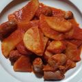 El cooksnap de Sara Laguna cuando hizo Salchichas con tomate en Olla GM.