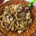 El cooksnap de Maribetula cuando hizo 🍁 Tallarines al estilo chino con gambas al ajillo 🧄.