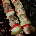 El cooksnap de Antonella cuando hizo Brochettes de pollo y verduras.