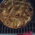 El cooksnap de Monica cuando hizo Tarta de manzana con base de ciruela.