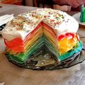 Veronika Ujváry Cooksnap-ja, amikor elkészítette a(z) Szivárványtorta (palacsintatorta) receptet.