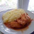 Cooksnap-ul lui ❤️ atunci când a preparat Piept de pui cu sos roșu și piure.