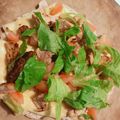 Mimi at life and food's cooksnap of when they made BLT Pizza.