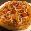 El cooksnap de Ana Carbo cuando hizo Pizza con base de pollo, baja en HC (Keto).