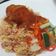 Cooksnap Farahana Aina semasa beliau membuat Nasi Hujan panas.