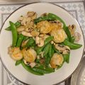 林嘉俊 的 洋菇荷蘭豆炒蝦仁 cooksnap