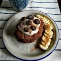 El cooksnap de Claudiaprieto cuando hizo Tortitas de cacao con yogur y arándanos.