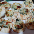 El cooksnap de evelyn cuando hizo Canastitas de acelga, salsa blanca y queso.