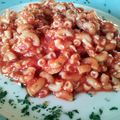 germannini's cooksnap of when they made tomato sauce macaroni and cheese.
