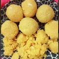 Jyoti namdev का कुकस्नैप जब उन्होंने बूंदी के लड्डू (boondi ke ladoo recipe in Hindi) बनाया था।