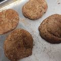Kristen 's cooksnap of when they made Pancake Mix Snicker Doodles.