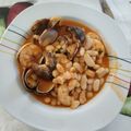 El cooksnap de iturreta cuando hizo Alubias blancas con almejas y langostinos.