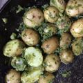 El cooksnap de Enrique Salmerón cuando hizo Papas cambray al cilantro.