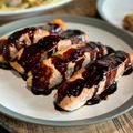 Liam's cooksnap of when they made Salmon Teriyaki in AirFryer.