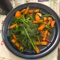 白 的 菠菜清炒紅蘿蔔 cooksnap
