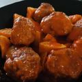 El cooksnap de Neny cuando hizo Albóndigas al Pedro Ximénez con papas.