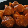 El cooksnap de Neny cuando hizo Albóndigas al Pedro Ximénez con papas.