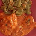 El cooksnap de noemi cuando hizo Pescado en salsa de piquillos.
