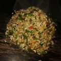 El cooksnap de Pau Diaz cuando hizo Arroz yamaní con salteado de verduras.