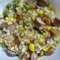 Gréta Garamszeg Cooksnap-ja, amikor elkészítette a(z) Párolt zöldséges virslis bulgúr receptet.