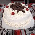El cooksnap de Veronica Pippe cuando hizo Torta Selva Negra con frutillas.