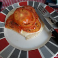El cooksnap de Karen Lopez cuando hizo Desayuno Arepa con tomate y aguacate.