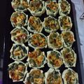 El cooksnap de Vivi Beron cuando hizo Canastitas de acelga, salsa blanca y queso.