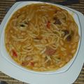 El cooksnap de Angélica cuando hizo Porotos con riendas y longaniza.