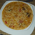 El cooksnap de Angélica cuando hizo Porotos con riendas y longaniza.