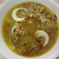 El cooksnap de Zaira cuando hizo Sopa juliana con huevo.