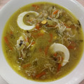 El cooksnap de Zaira cuando hizo Sopa juliana con huevo.