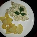 El cooksnap de Wanda Garces cuando hizo Pechuga de pollo a la crema con papas al horno.